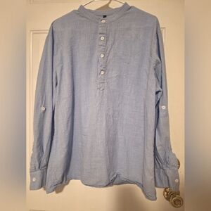 Baby Blue Long Sleeve Top XL